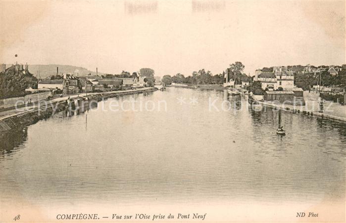Compiegne Oise Vue sur l’Oise prise du Pont Neuf