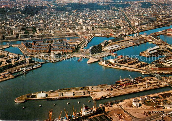 Le Havre Vue aerienne sur les bassins