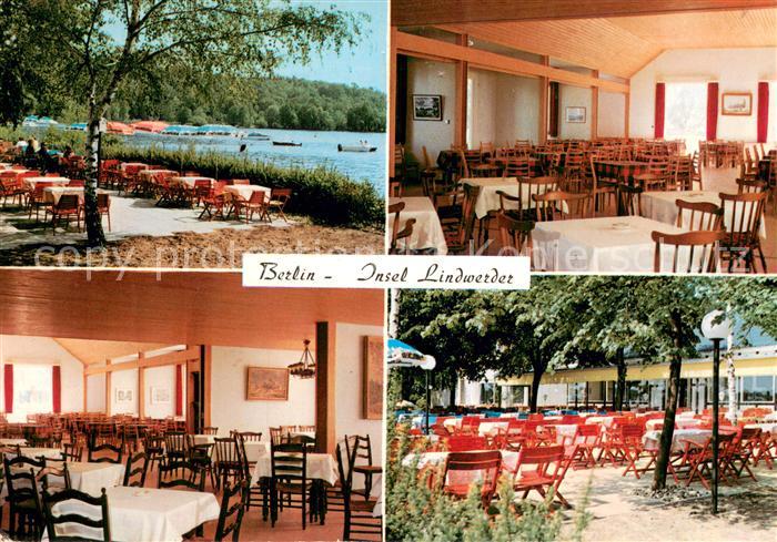 BERLIN CITY Insel Restaurant Lindwerder am See Gastraeume Terrasse
