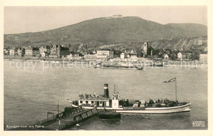 Koenigswinter Panorama mit Faehre