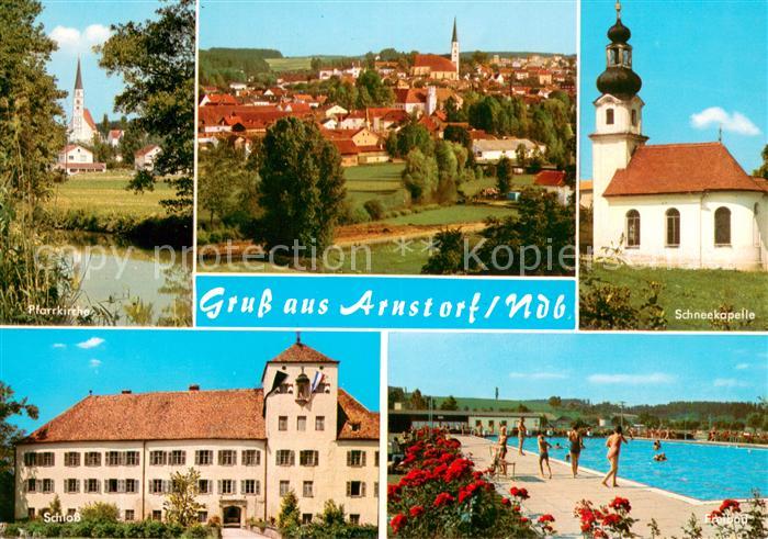 Arnstorf Pfarrkirche Panorama Schneekapelle Schloss Freibad