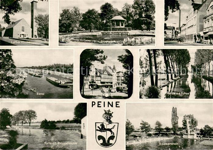Peine Luther Kirche Stadtpark Bahnhofstr Kanal Am Markt Partie an der Fuhse Part