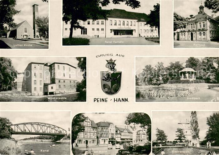 Peine Luther Kirche Peiner Festsaele Rathaus Wassermuehle Stadtpark Kanal Am Mar