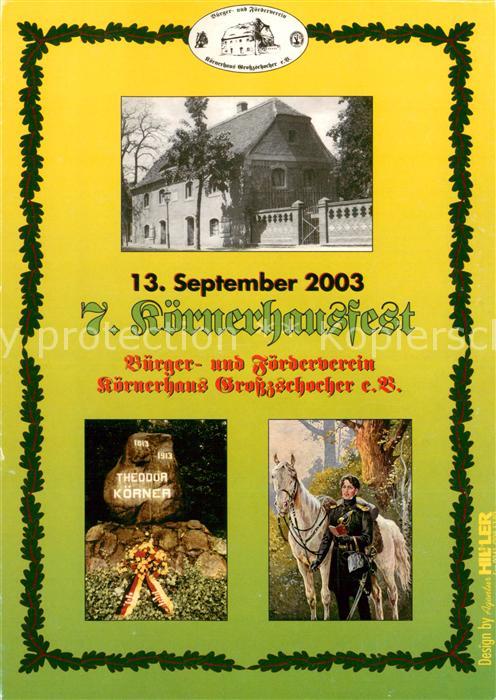 LEIPZIG Sachsen Koernerhaus Fest Theodor Koerner Grabmal Koerner mit Pferd
