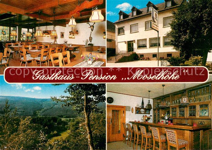 Liesenich Gasthaus Pension Moselhoehe Gaststube Panorama Bar