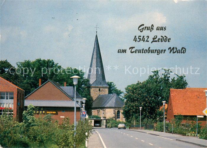 Ledde Ortspartie mit Kirche