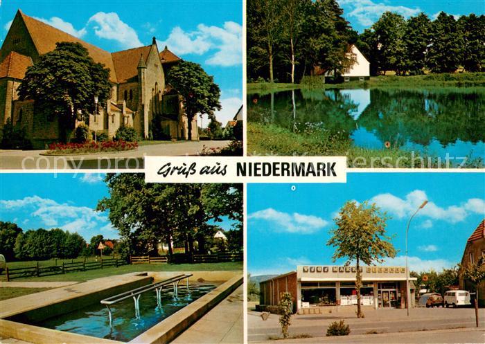 Niedermark Osnabrueck Kirche Muehle am Goldbach Wassertretstelle Geschaeftshaus
