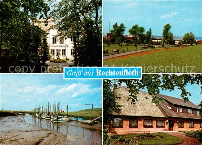 Rechtenfleth Gaststaette Mensing Panorama Bootsliegeplatz