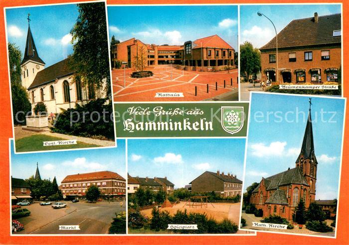 Hamminkeln Ev Kirche Rathaus Blumenkamper Strasse Markt Spielplatz Kath Kirche