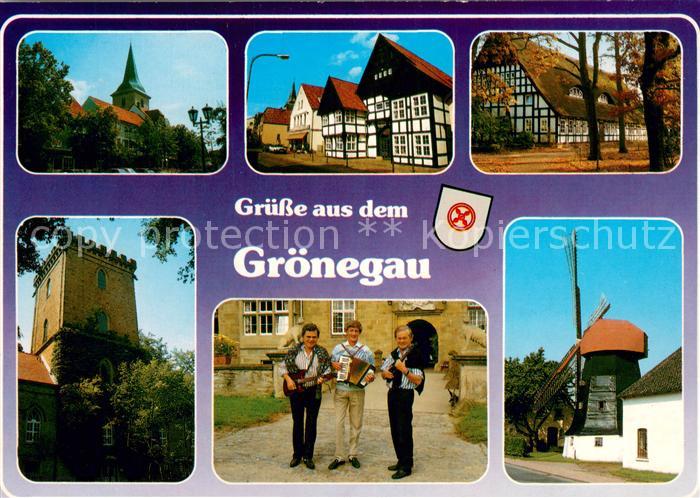 Groenegau Region Kirche Fachwerkhaeuser Turm Musiktrio Muehle