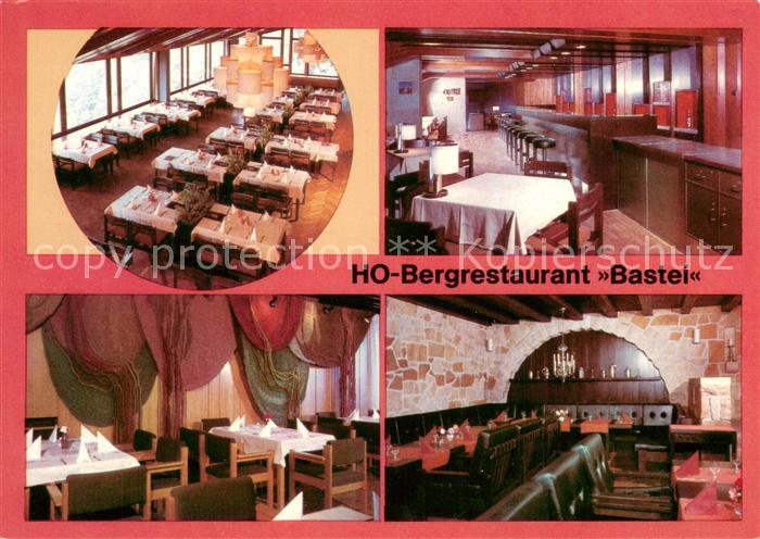 Sebnitz HO Bergrestaurant Bastei Elbebalkon Galerie mit Bar Freischuetzstube Bas