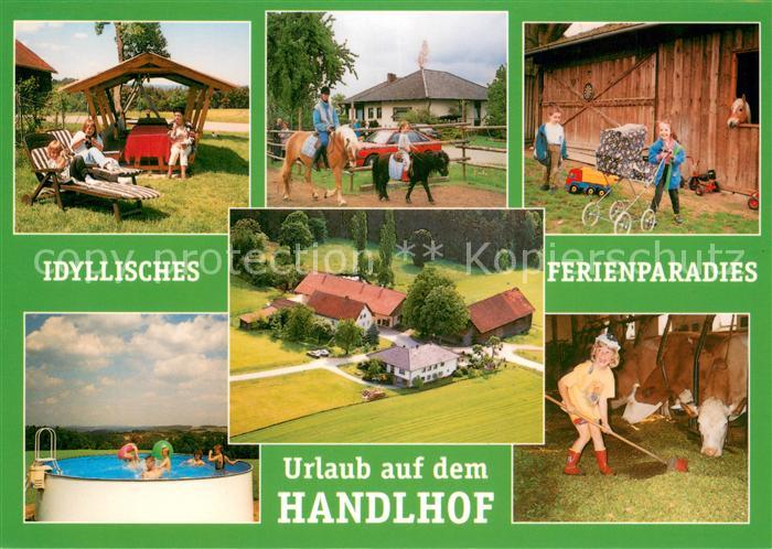 Walderbach Ferienparadies Handlhof Spielplatz Ponyreiten Pool Kuhstall