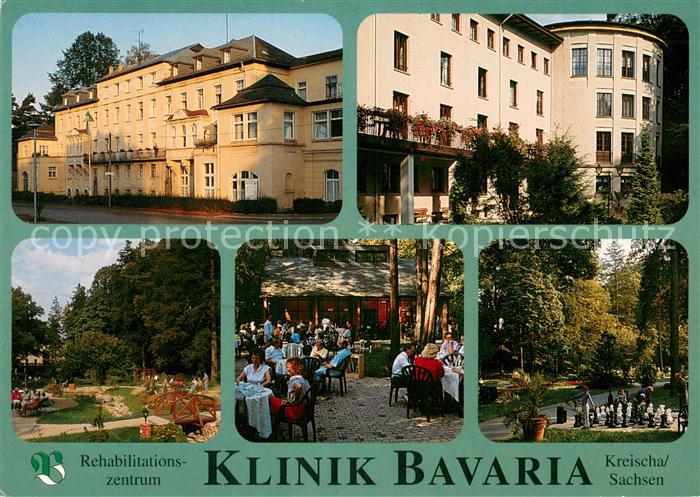 Kreischa Klinik Bavaria Rehazentrum Park Terrasse Gartenschach