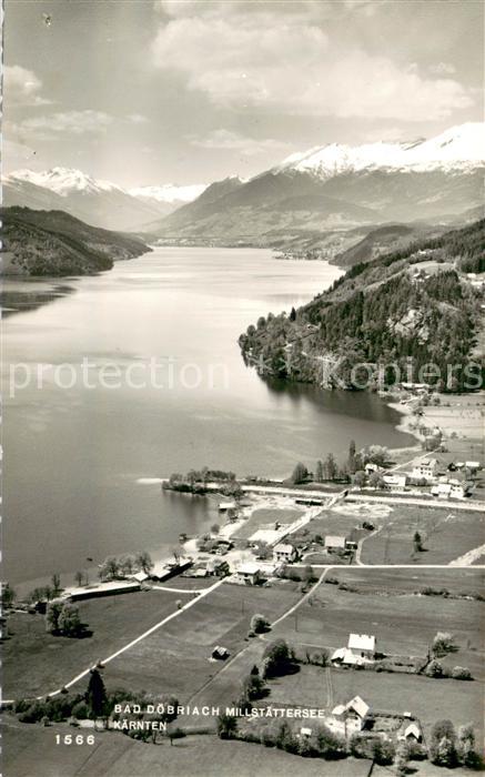 Bad Doebriach am Millstaettersee Fliegeraufnahme