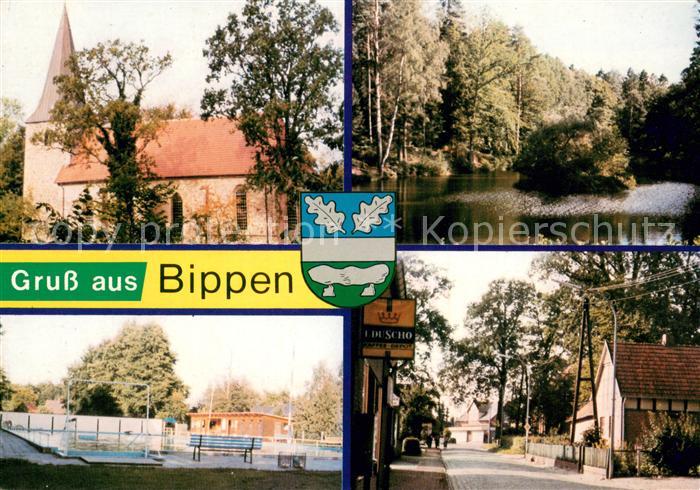 Bippen Kirche Teich Schwimmbad Dorfstrasse