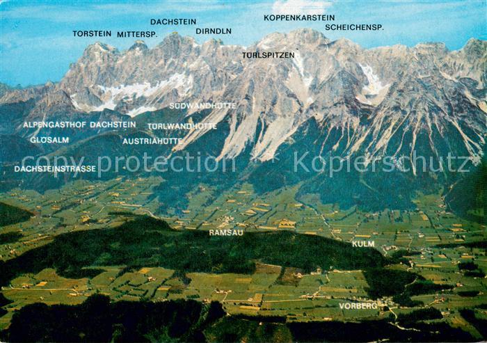 Ramsau Dachstein Steiermark mit Kulm und Vorberg Fliegeraufnahme