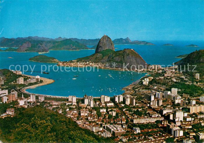 Rio de Janeiro Visto panoramica de Botafogo com Pao de Acucar