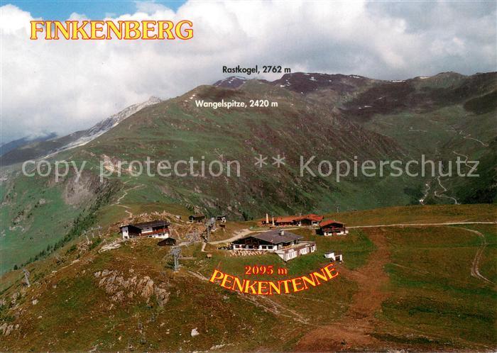 Finkenberg Tirol Gipfelrestaurant Penkentenne mit Rastkogel und Wangelspitze Fli
