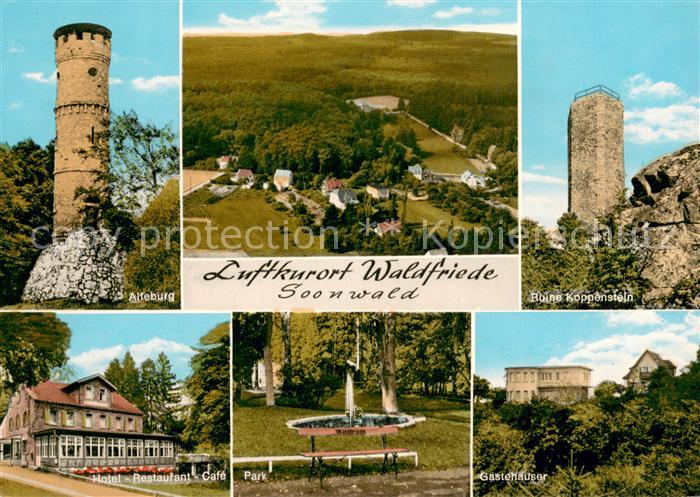 Waldfriede Seesbach Alteburg Fliegeraufnahme Ruine Koppenstein Hotel Restaurant