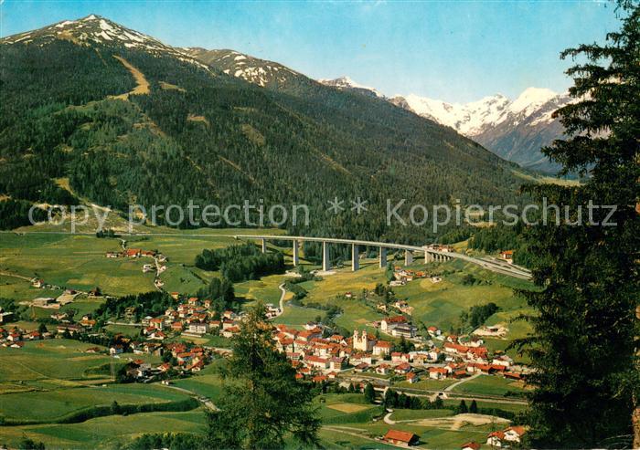 Steinach Brenner Tirol mit Noesslacherjoch und Stubaier Alpen Wipptal