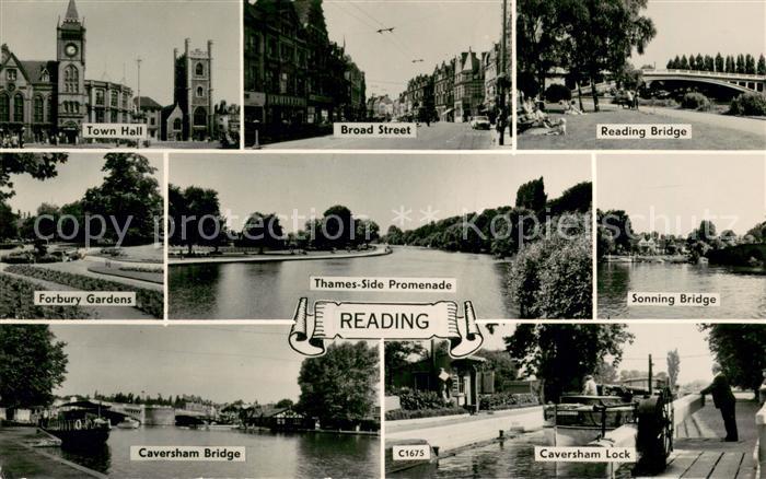 Reading Town Hall Broad Street Reading Bridge Forbury Gardens Thames Side Promen