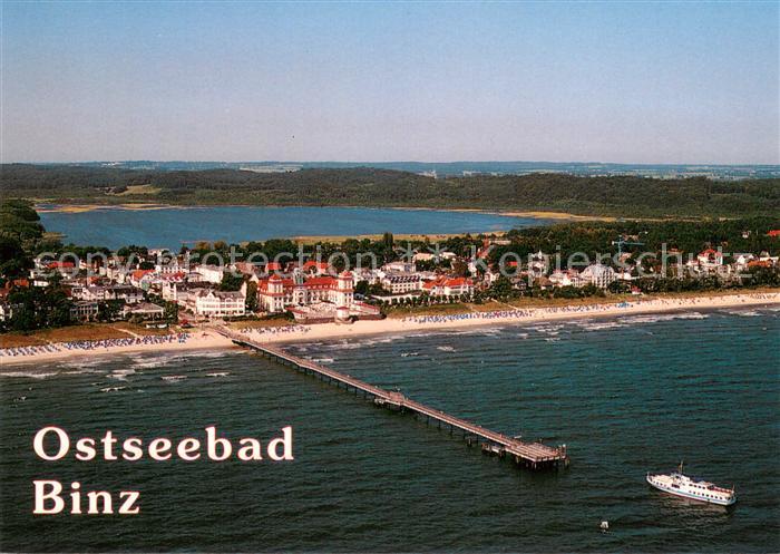 Binz Ruegen Fliegeraufnahme mit Seebruecke