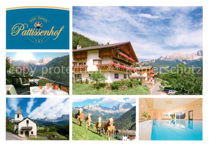 Tiers Tires Hotel Pension Pattissenhof Terrasse Hallenbad Kirche