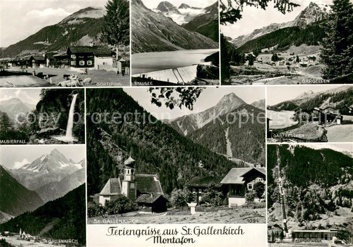 St Gallenkirch Vorarlberg Gortipohl Stausee Gargellen Kirche Garfreschen Fermunt