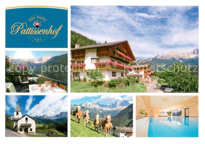 Tiers Tires Hotel Pension Pattissenhof Terrasse Kirche Ponys Hallenbad
