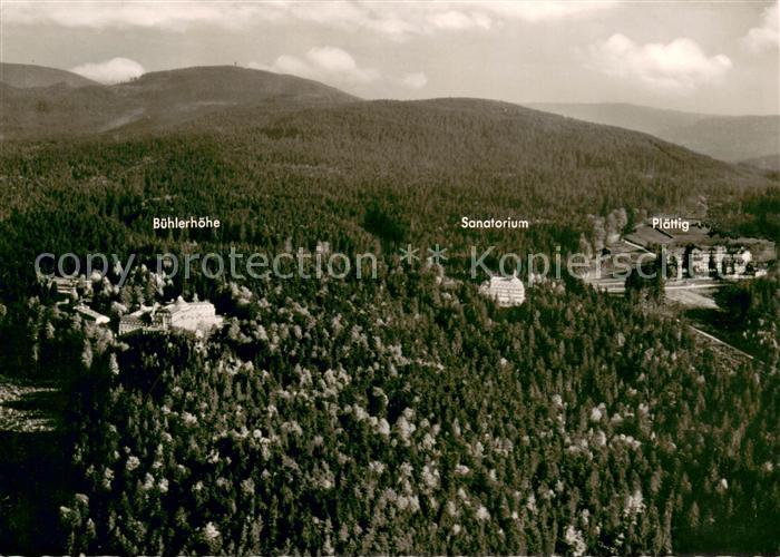 Sand Buehl Schwarzwaldhotel Kurhaus Plaettig Sanatorium Buehlerhoehe Fliegeraufn