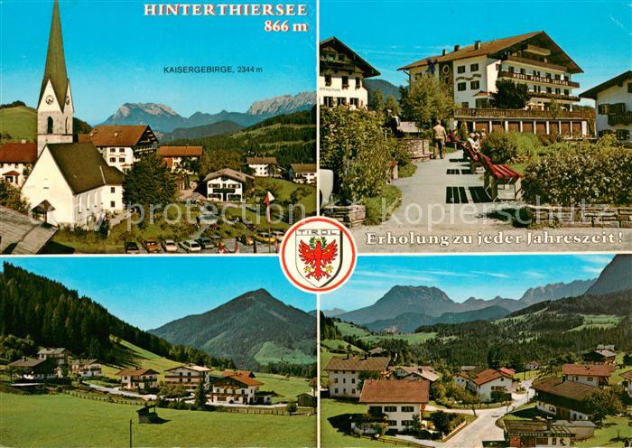 Hinterthiersee Kaisergebirge Hotel Pension Juffing Panorama Ortsansicht