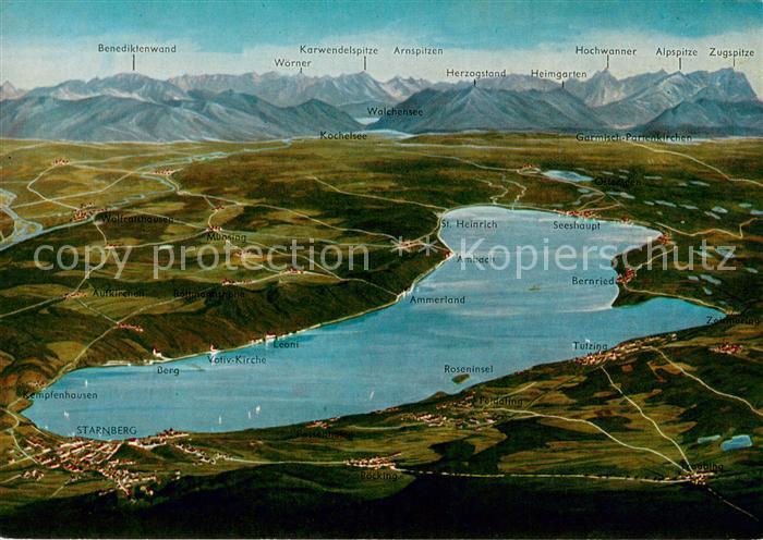 Starnbergersee Fliegeraufnahme