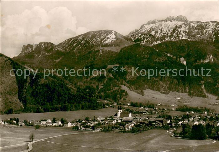 Aschau Chiemgau Fliegeraufnahme mit Kampenwand