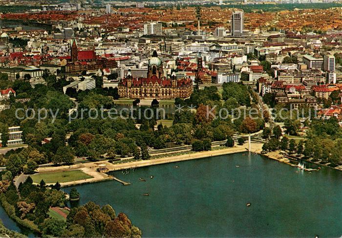 HANNOVER CITY Fliegeraufnahme mit Maschsee und Stadt