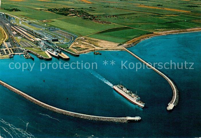 Insel Fehmarn Faehrbahnhof Puttgarden Fliegeraufnahme