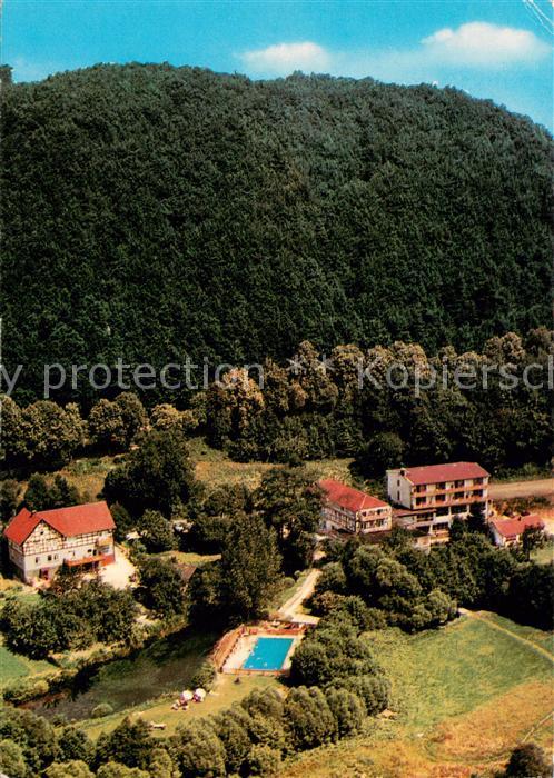 Bergfreiheit Hotel Pension Die Hardtmuehle mit Freibad Fliegeraufnahme