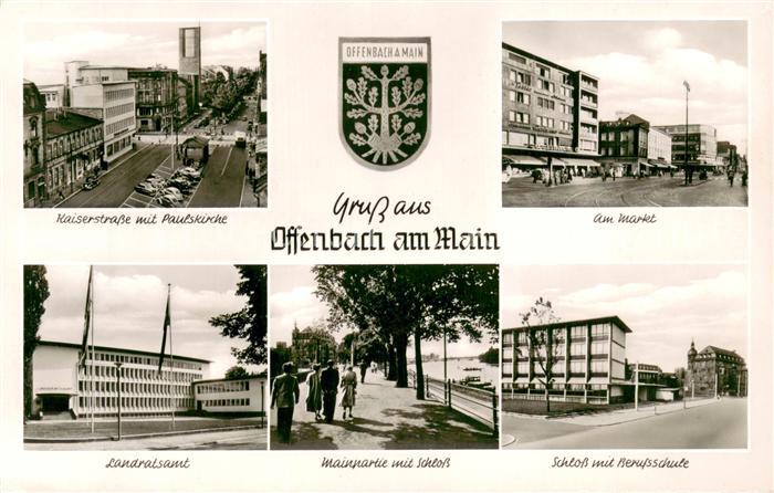 Offenbach Main Kaiserstrasse Markt Landratsamt Schloss Main