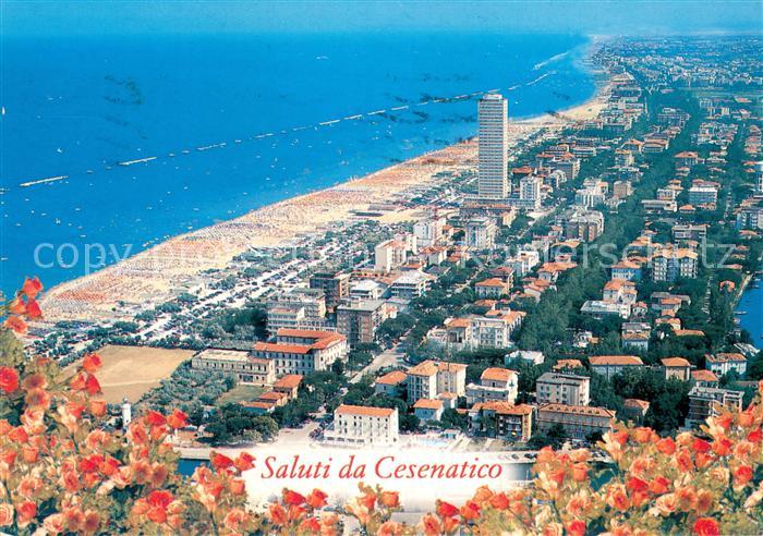 Cesenatico Fliegeraufnahme mit Strand