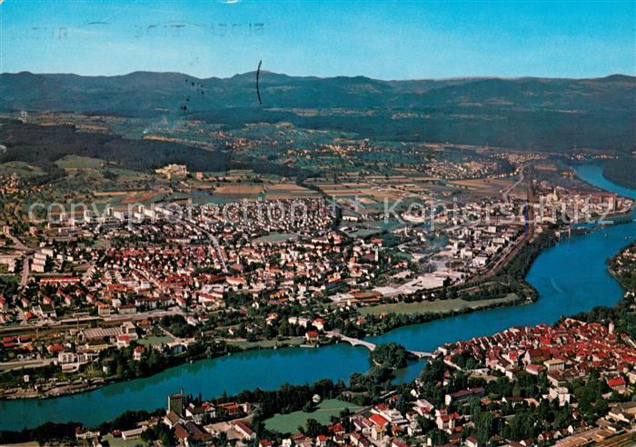 Rheinfelden Baden Fliegeraufnahme Hochrhein