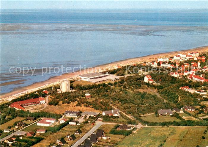 Cuxhaven Duhnen Nordseebad Fliegeraufnahme Strand Meerwasserschwimmbad
