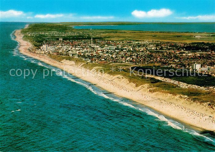 Westerland Sylt Fliegeraufnahme mit Strand