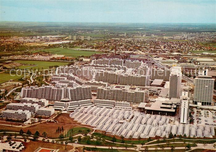 Muenchen Bayern Fliegeraufnahme Olympiastadt