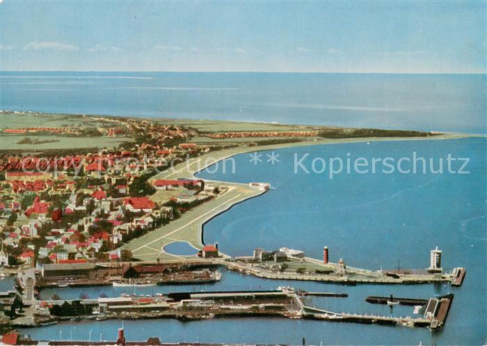 Cuxhaven Duhnen Nordseebad Fliegeraufnahme Hafen