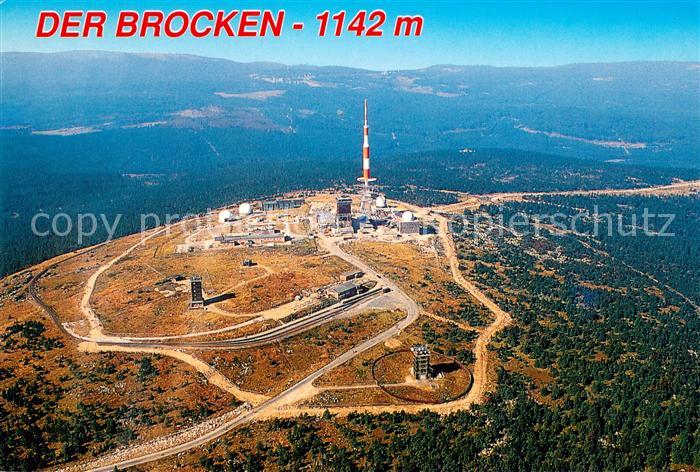 Brocken Harz Fliegeraufnahme Plateau