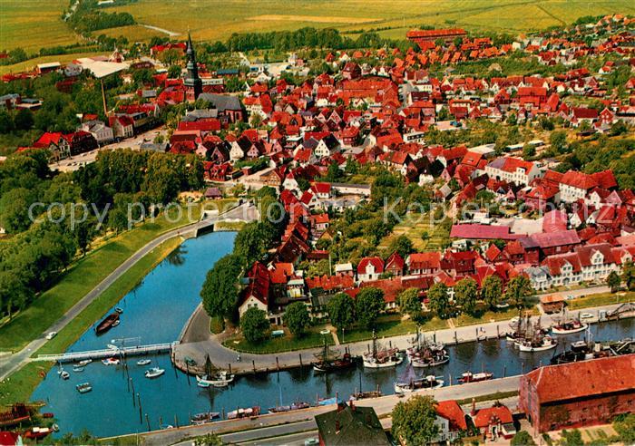 Toenning Nordseebad Fliegeraufnahme Eider