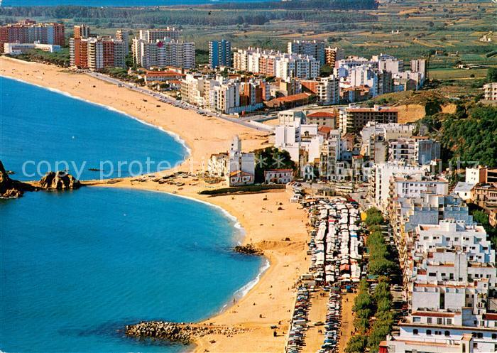 Blanes Fliegeraufnahme mit Strand