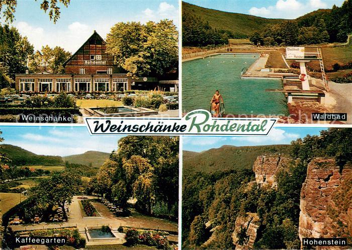 Rohdental Hessisch Oldendorf Weinschaenke Waldbad Hohenstein