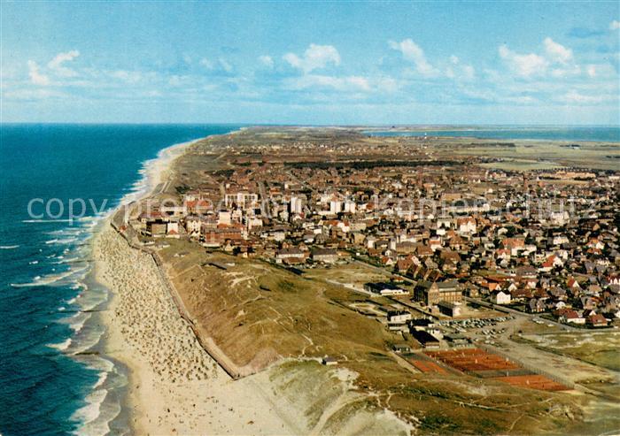Westerland Sylt Fliegeraufnahme mit Strand