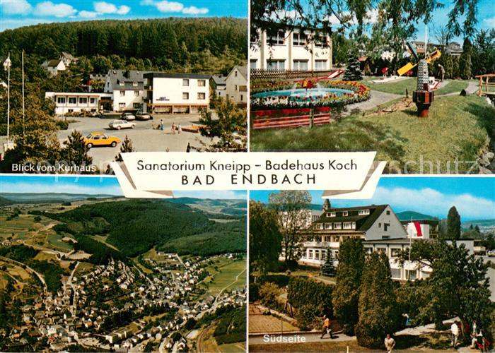 Bad Endbach Sanatorium Kneipp Badehaus Koch Kurhausblick Terrasse Fliegeraufnahm