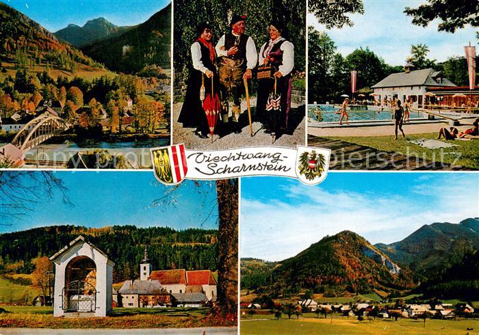 Viechtwang Scharnsteig Almtaler Tracht Voralpenbad Bildstock Muehldorf